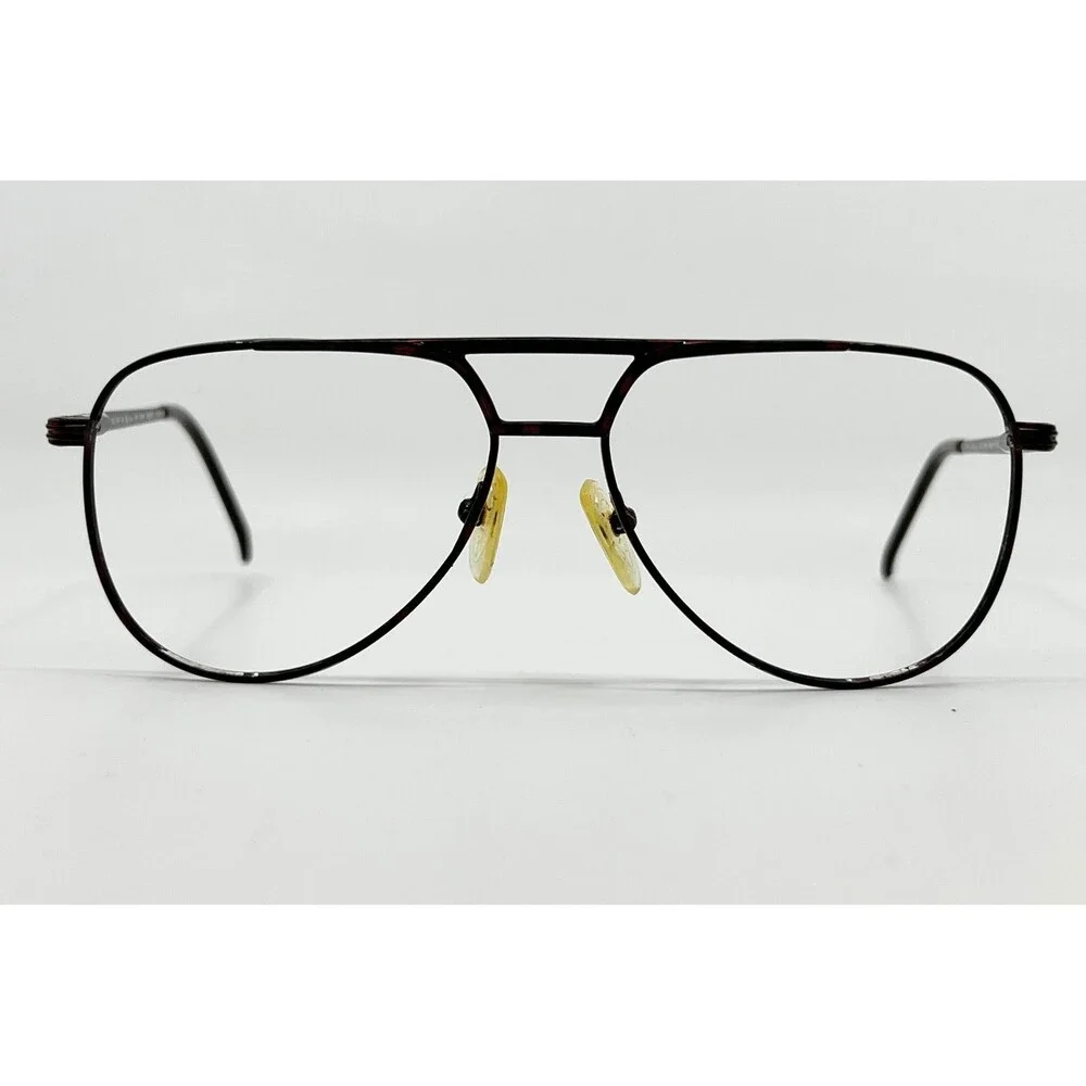 Oleg Cassini Eyeglasses Mens Amber Titanium Aviator OC-234 140